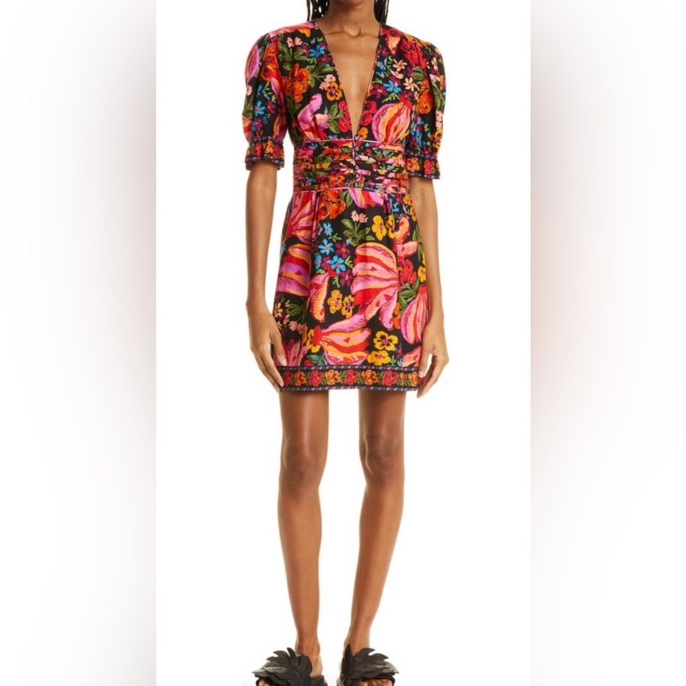 Women’s Farm Rio Floral Banana Print Mini Dress, NWT, Size Small
